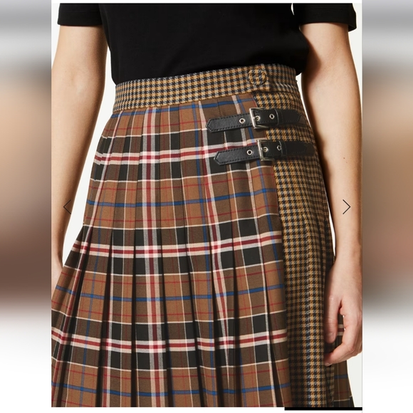 BNWT! M&S Checked A-line Midi Skirt (UK 10) - Picture 4 of 5